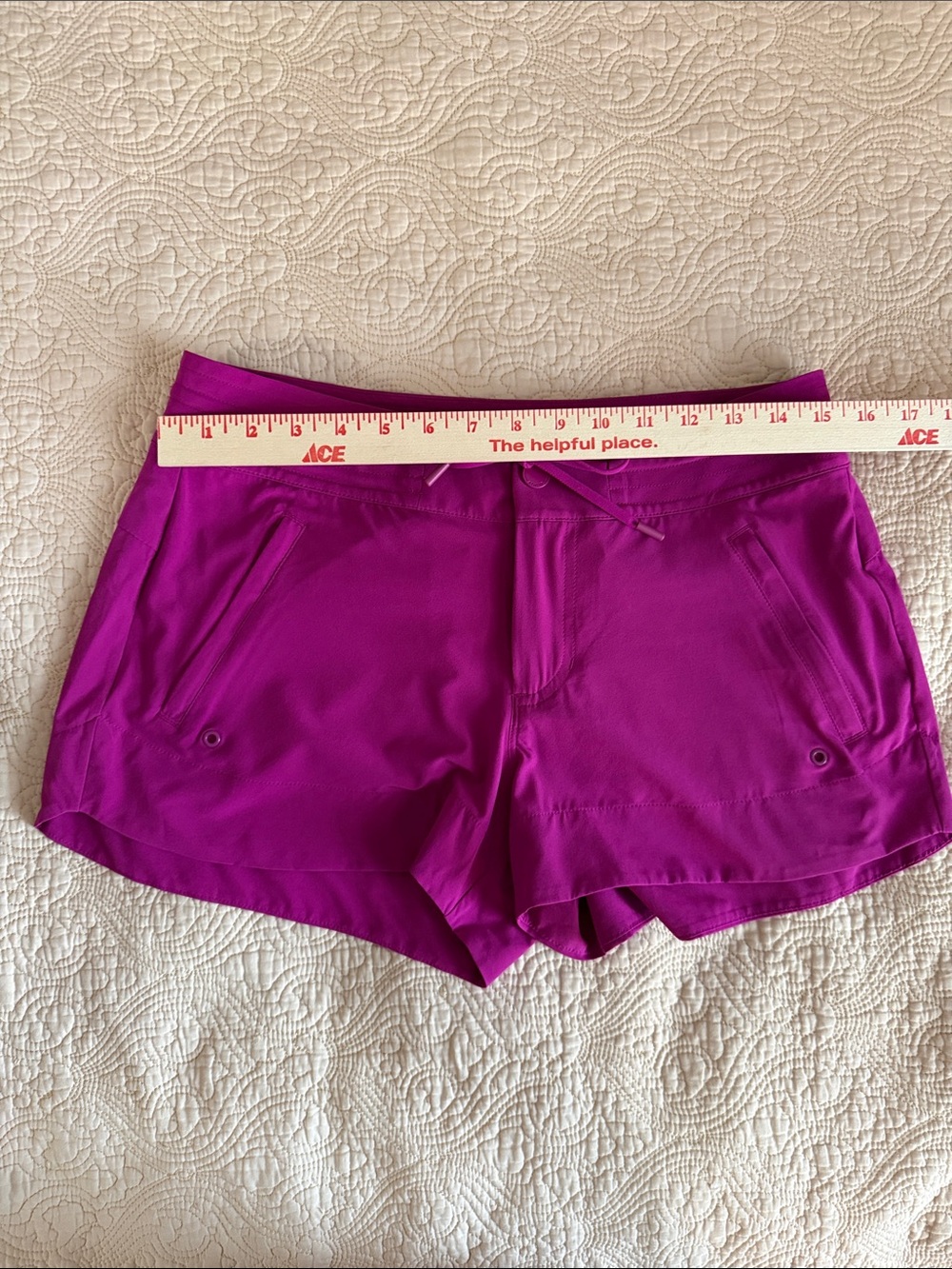 Athleta Fuchsia Drawstring Athletic Shorts - Picture 3 of 6
